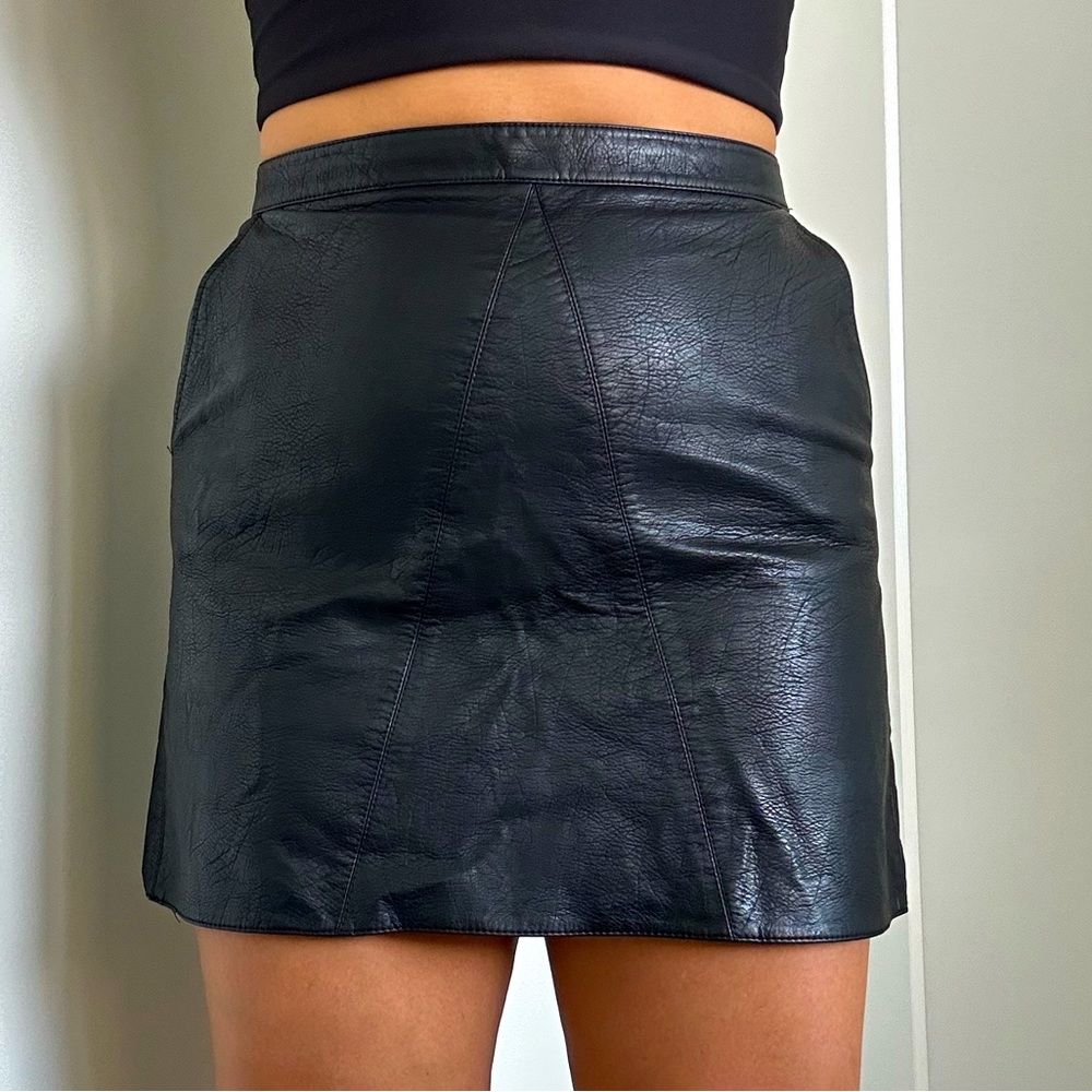 Zara leather mini skirt